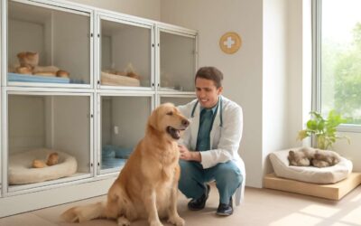 Premium care at a vet clinic with boarding, where companions relax and thrive.