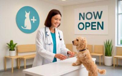 Catch this: vet clinic open with 24/7 emergency care and friendly vets.